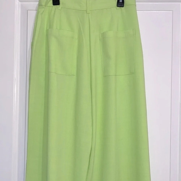 WeWoreWhat lime green wide leg pant suit and jacket size 4 - Picture 10 of 16